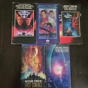 Star Trek Set of 5 VHS - Generations/First Contact/Final Frontier/Voyage Home +